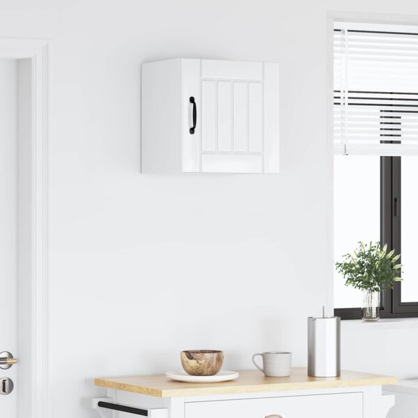 Fali Szekrény LUCCA Magasfényű Fehér 40 x 31 x 40 cm Szerelt Fa