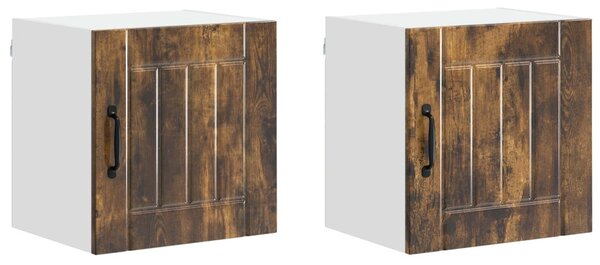 Fali Szekrény LUCCA 2 pcs Füstös Tölgy 40 x 31 x 40 cm