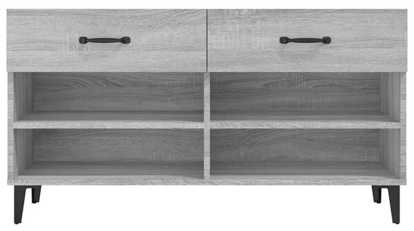 Szürke sonoma színű szerelt fa cipőszekrény 102 x 35 x 55 cm
