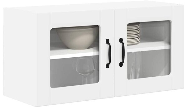Fali üveges szekrény LUCCA Fehér 80 x 31 x 40 cm Szerelt Fa