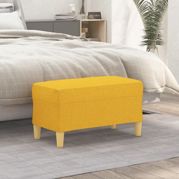 Világossárga szövet pad 70x35x41 cm