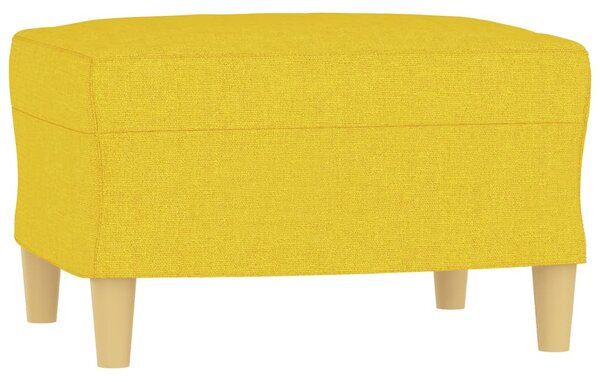 VidaXL világossárga szövet kanapéfotel lábtartóval 60 cm