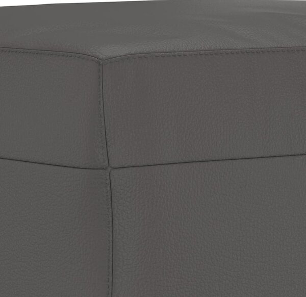 Szürke műbőr pad 100 x 35 x 41 cm