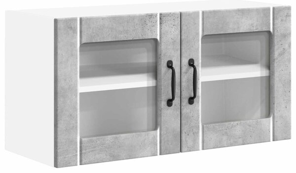 Fali üveges szekrény LUCCA Betonszürke 80 x 31 x 40 cm