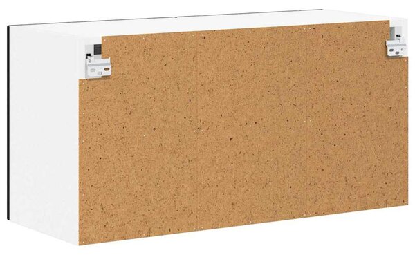 Fali üveges szekrény LUCCA Fekete 80 x 31 x 40 cm Szerelt Fa