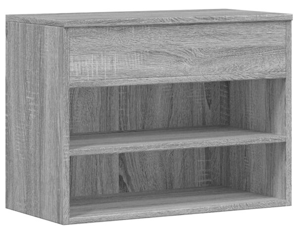 Szürke sonoma színű cipőtároló pad 60x30x45 cm