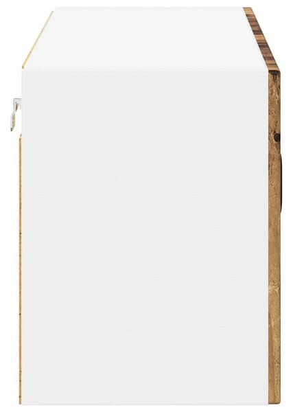 Fali üveges szekrény LUCCA Antik Fa 80 x 31 x 40 cm Szerelt Fa