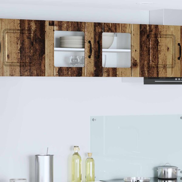 Fali üveges szekrény LUCCA Antik Fa 80 x 31 x 40 cm Szerelt Fa