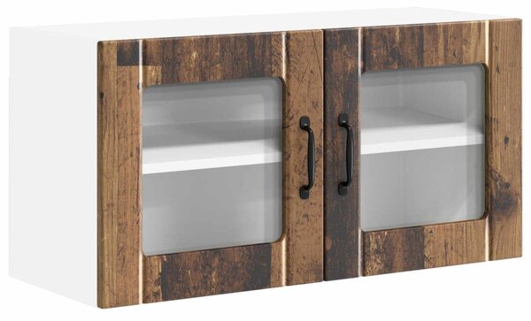 Fali üveges szekrény LUCCA Antik Fa 80 x 31 x 40 cm Szerelt Fa