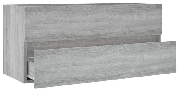 Szürke sonoma színű szerelt fa éjjeliszekrény 100x38,5x45 cm