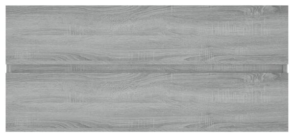 Szürke sonoma színű szerelt fa éjjeliszekrény 100x38,5x45 cm