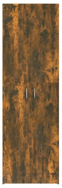 Füstös tölgy színű szerelt fa irodaszekrény 60 x 32 x 190 cm