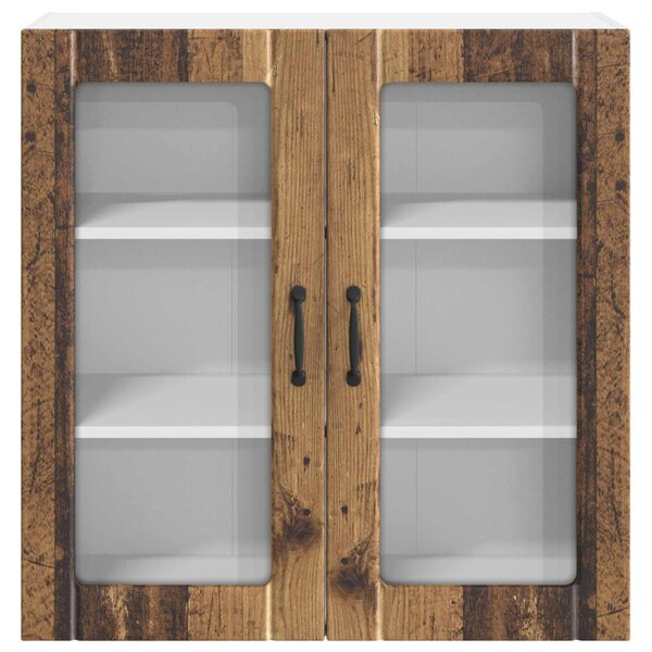 Fali üveges szekrény LUCCA Antik Fa 80 x 31 x 80 cm Szerelt Fa