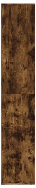 Füstös tölgy színű szerelt fa cipősszekrény 54 x 34 x 183 cm