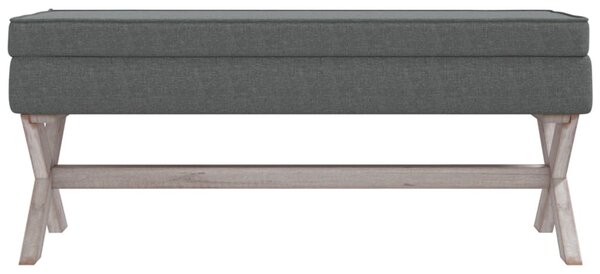 Sötétszürke szövet tárolóülőke 110 x 45 x 49 cm