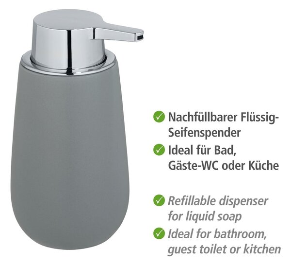 Szürke kerámia szappanadagoló 320 ml Badi – Wenko