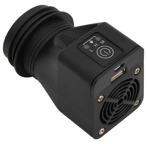 Ezüst acél fatüzelésű tűzhely USB-s légfúvóval 35,5x26x28 cm