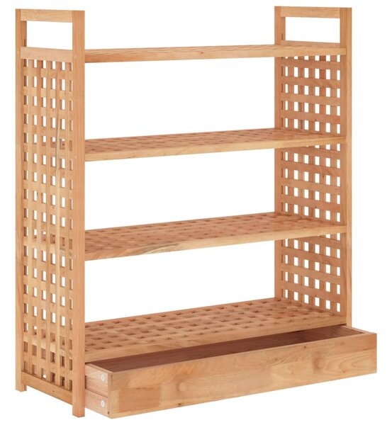 Tömör diófa cipőállvány fiókkal 70 x 27 x 81 cm