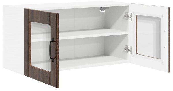 Fali üveges szekrény PORTO Barna Tölgy 80 x 31 x 40 cm Faanyag