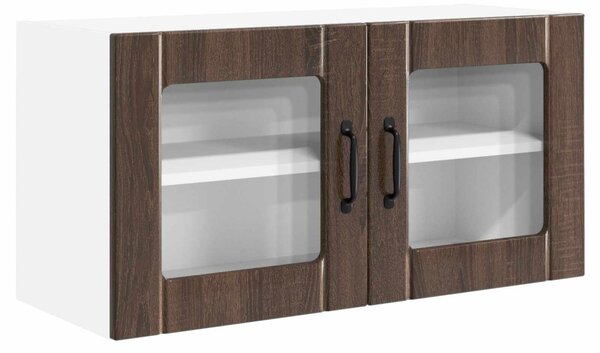 Fali üveges szekrény PORTO Barna Tölgy 80 x 31 x 40 cm Faanyag