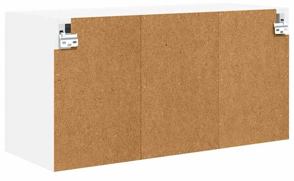Fali üveges szekrény PORTO Magas Fényű Fehér 80 x 31 x 40 cm