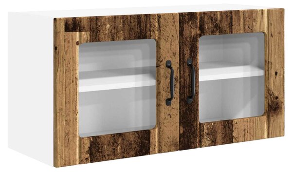 Fali üveges szekrény PORTO Öreg fa 80 x 31 x 40 cm Faanyag