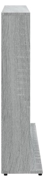 Szürke sonoma színű szerelt fa CD-szekrény 100 x 23 x 89,5 cm