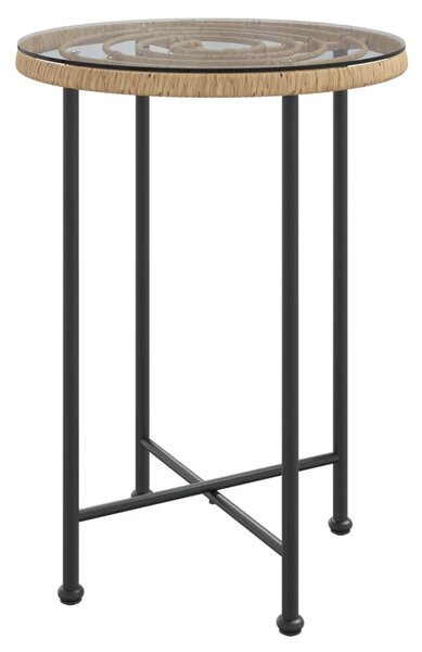Edzett üveg és acél étkezőasztal Ø55 cm