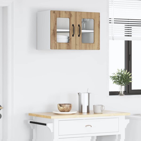 Fali üveges szekrény PORTO Sonoma tölgy 60 x 31 x 40 cm Faanyag
