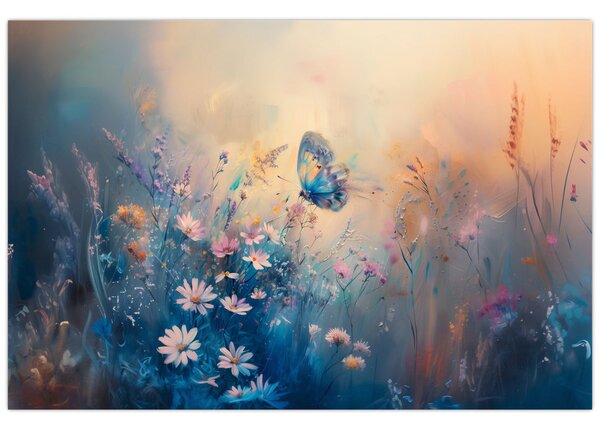 Kép - Rét pillangóval (90x60 cm)