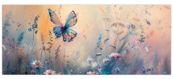 Kép - Rét pillangóval II (120x50 cm)