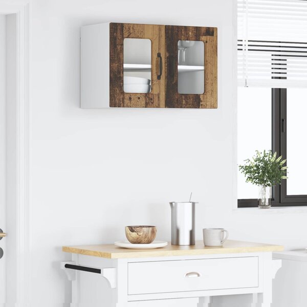 Fali üveges szekrény PORTO Öreg fa 60 x 31 x 40 cm Faanyag