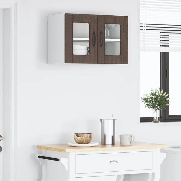 Fali üveges szekrény PORTO Barna Tölgy 60 x 31 x 40 cm Faanyag