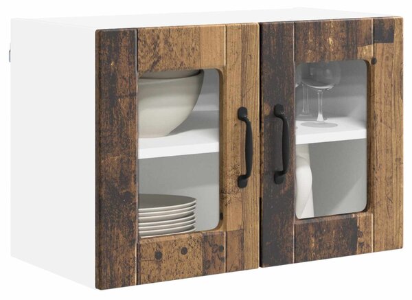 Fali üveges szekrény PORTO Öreg fa 60 x 31 x 40 cm Faanyag