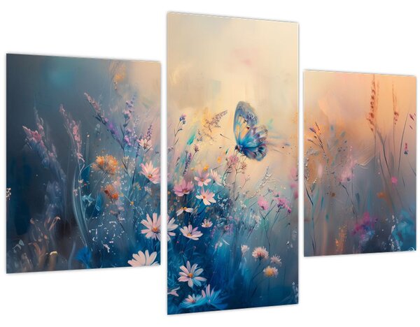 Kép - Rét pillangóval (90x60 cm)