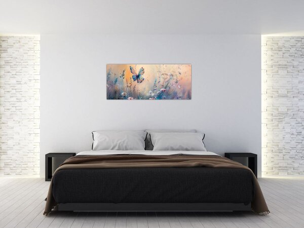 Kép - Rét pillangóval II (120x50 cm)