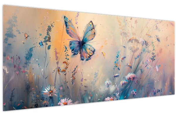 Kép - Rét pillangóval II (120x50 cm)