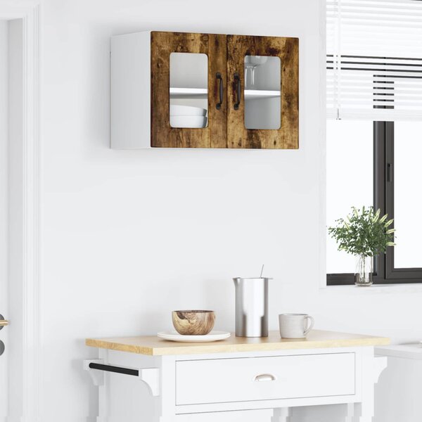 Fali üveges szekrény PORTO Füstölt tölgy 60 x 31 x 40 cm