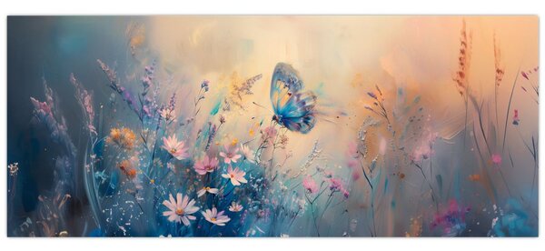 Kép - Rét pillangóval (120x50 cm)