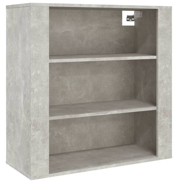 Betonszürke szerelt fa faliszekrény 80 x 313 x 80 cm