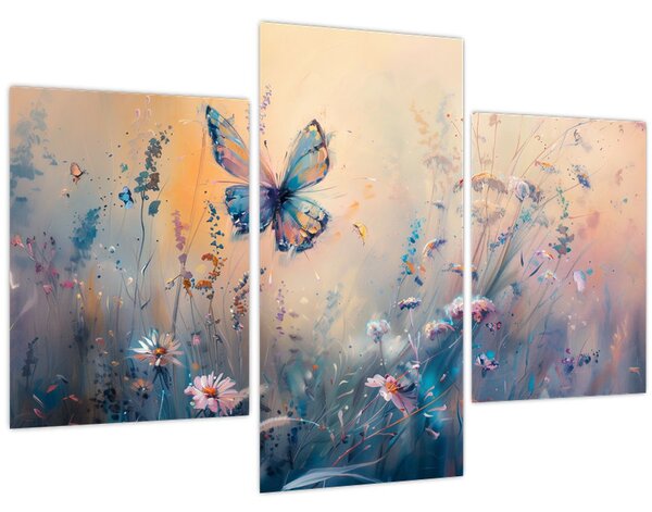 Kép - Rét pillangóval II (90x60 cm)