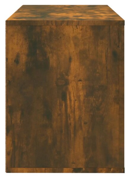 Füstös tölgy színű szerelt fa cipősszekrény 80x35x45 cm
