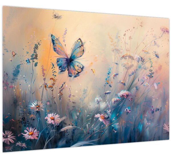 Kép - Rét pillangóval II (70x50 cm)