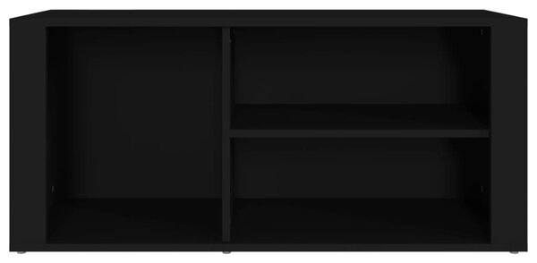Fekete szerelt fa cipősszekrény 100x35x45 cm