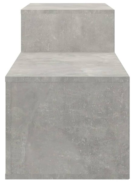 Betonszürke szerelt fa cipőszekrény 150x35x45 cm