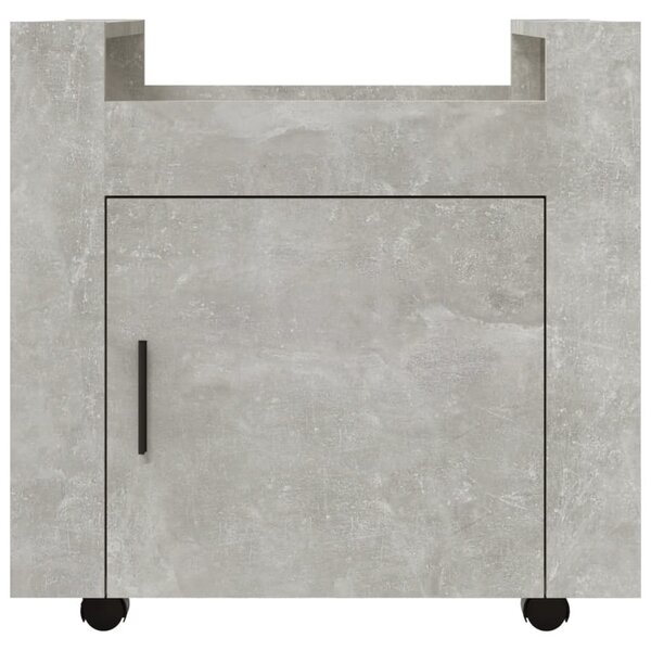 Betonszürke szerelt fa asztal-kocsi 60 x 45 x 60 cm