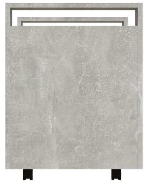 Betonszürke szerelt fa asztal-kocsi 60 x 45 x 60 cm