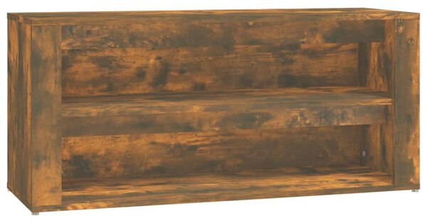 Füstös tölgy színű szerelt fa cipőtartó 100x35x45 cm
