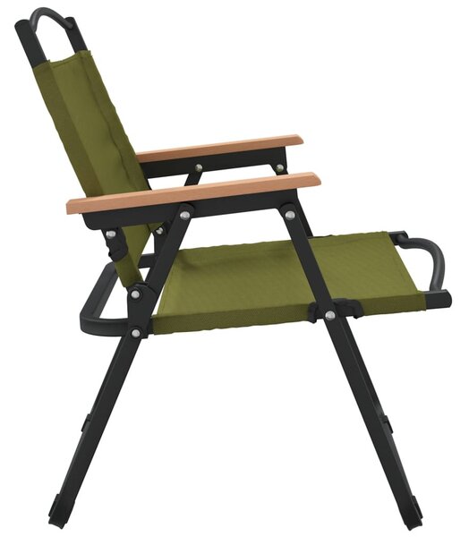 2 db zöld oxford szövet camping szék 54 x 43 x 59 cm