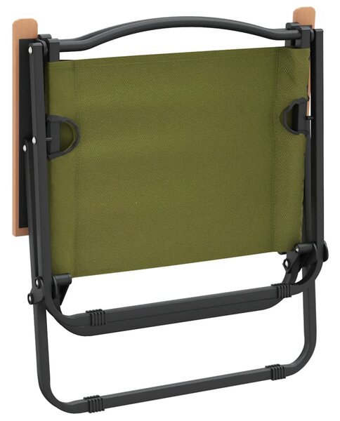 2 db zöld oxford szövet camping szék 54 x 43 x 59 cm
